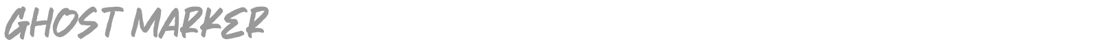 Ghost Marker font preview